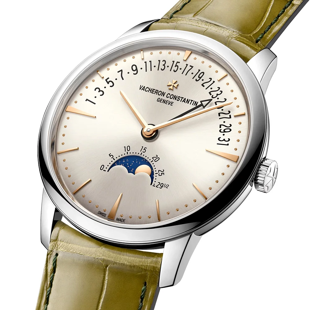 Patrimony Moonphase Retrograde 42.5mm 18ct White Gold Watch - Image 6