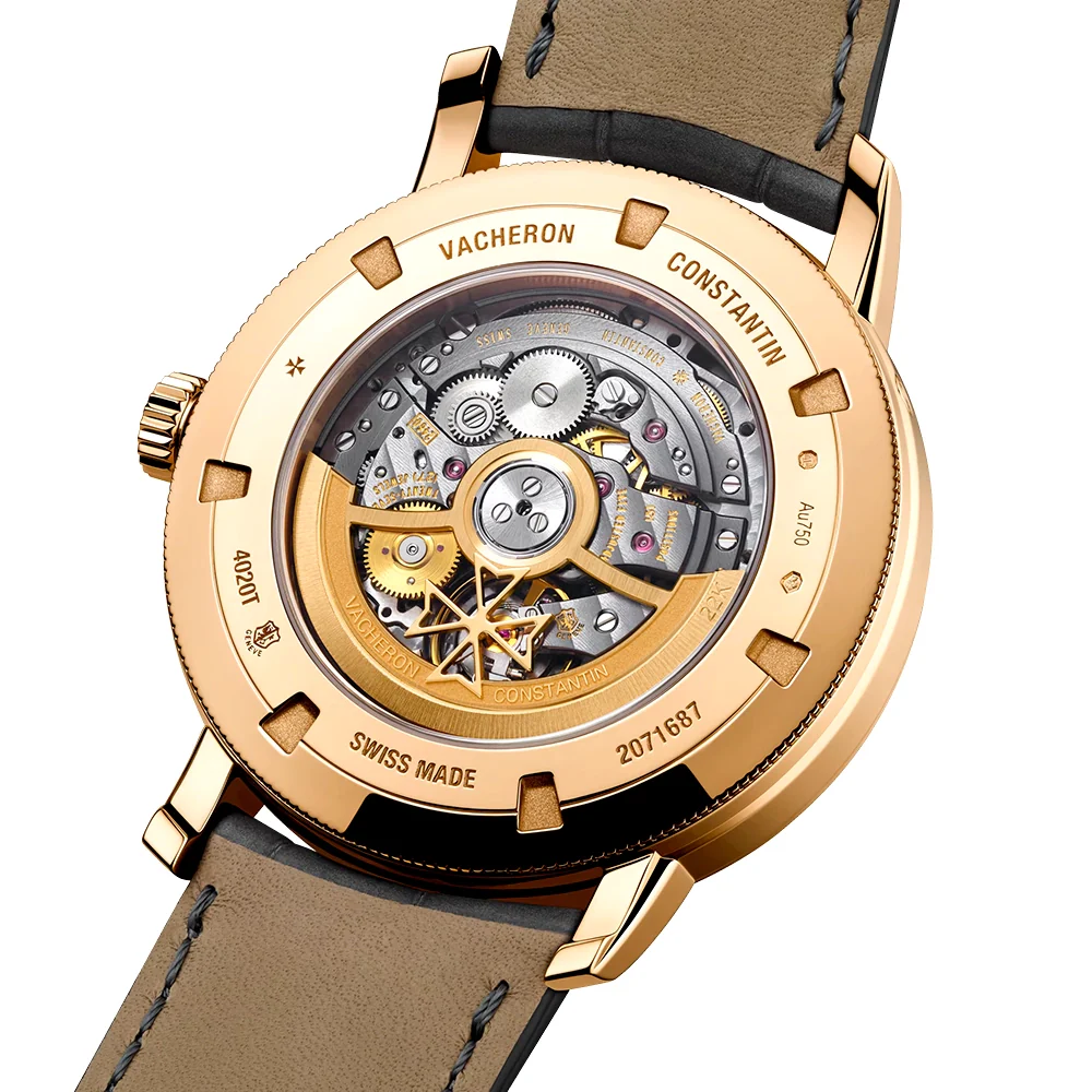 Traditionnelle Complete Calendar Openface 18ct Pink Gold Strap Watch - Image 7