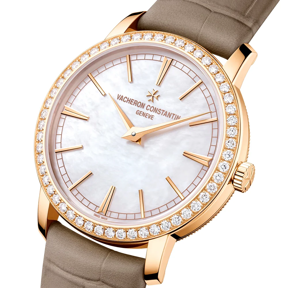 Traditionnelle Manual-Winding 33mm 18ct Pink Gold Diamond Set Watch - Image 4