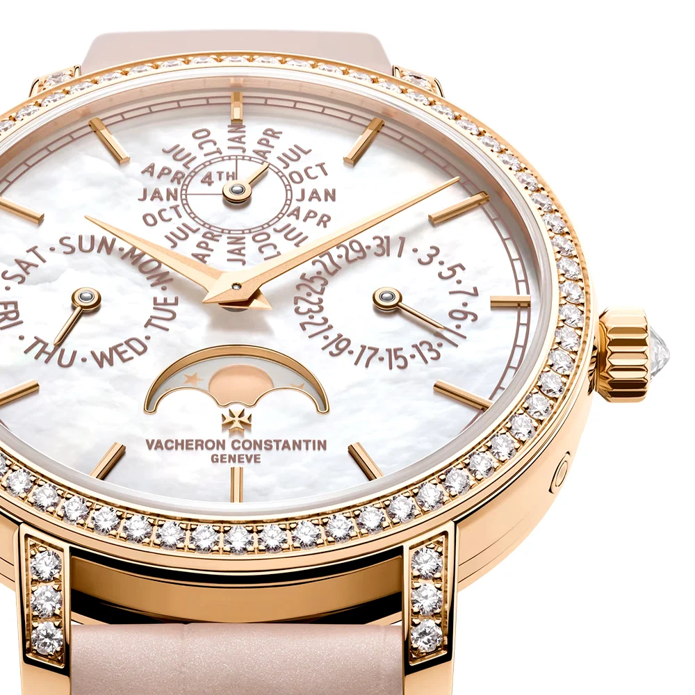 Traditionnelle Perpetual Calendar Ultra-Thin 18ct Pink Gold Ladies Watch - Image 5