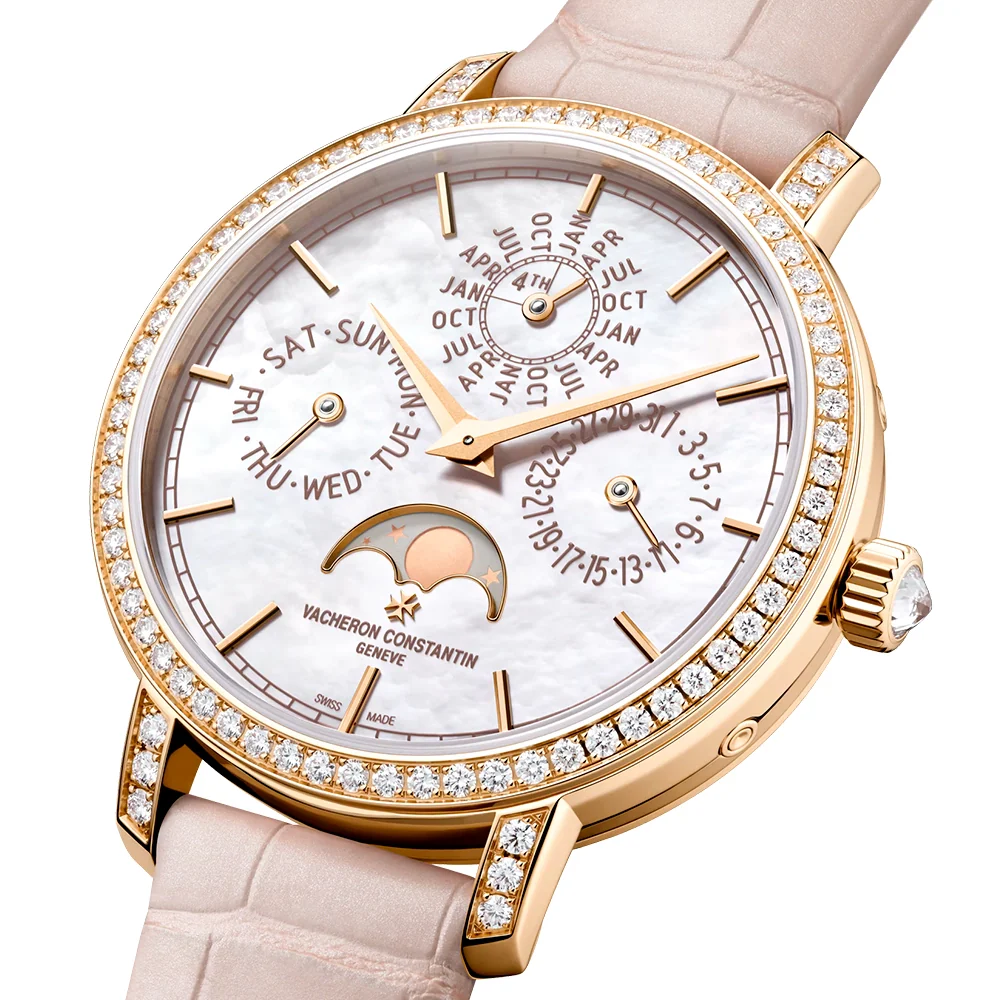 Traditionnelle Perpetual Calendar Ultra-Thin 18ct Pink Gold Ladies Watch - Image 6