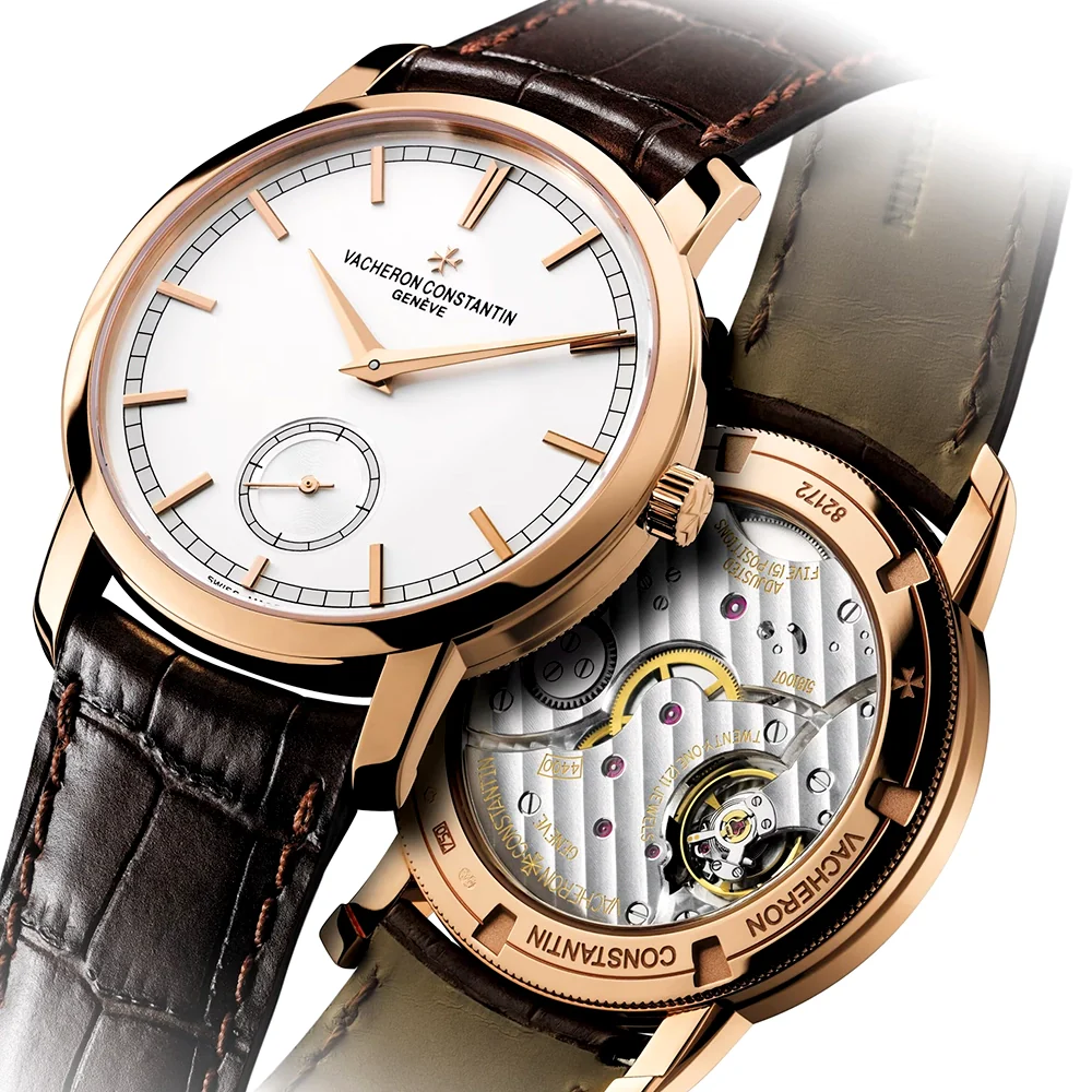 Traditionnelle Manual-Winding 38mm 18ct Pink Gold White Dial Watch - Image 7