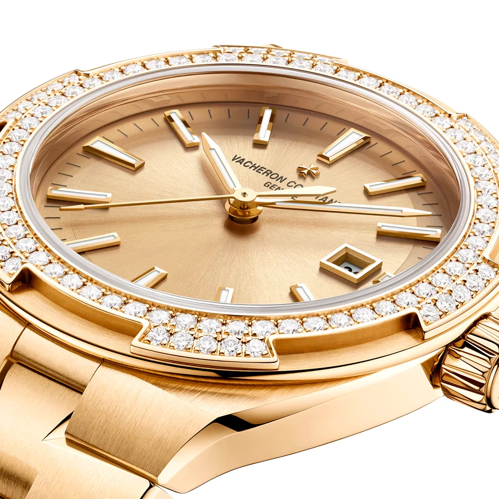 Overseas Self-winding 35mm 18ct Pink Gold Bracelet Watch - Image 7