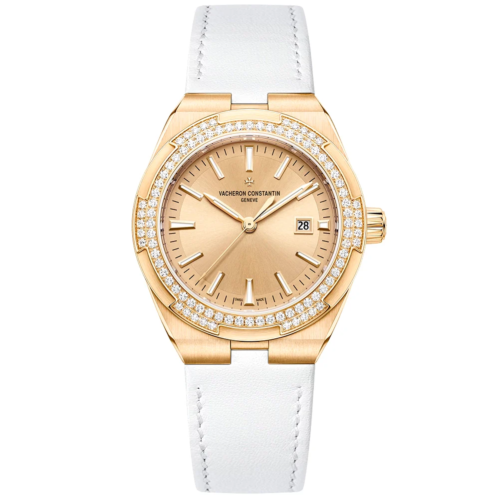 Overseas Self-winding 35mm 18ct Pink Gold Bracelet Watch - Image 9