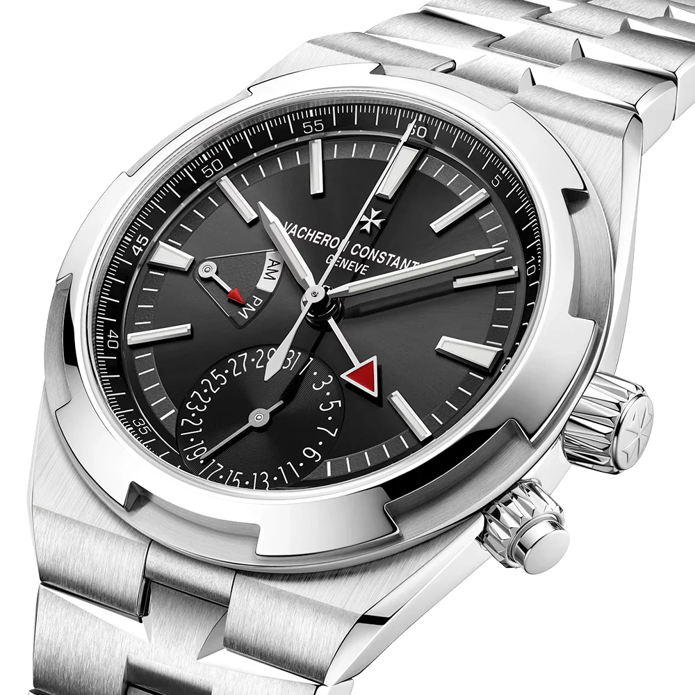 Overseas Dual Time 41mm Steel Black Dial Mens Automatic Watch - Image 4