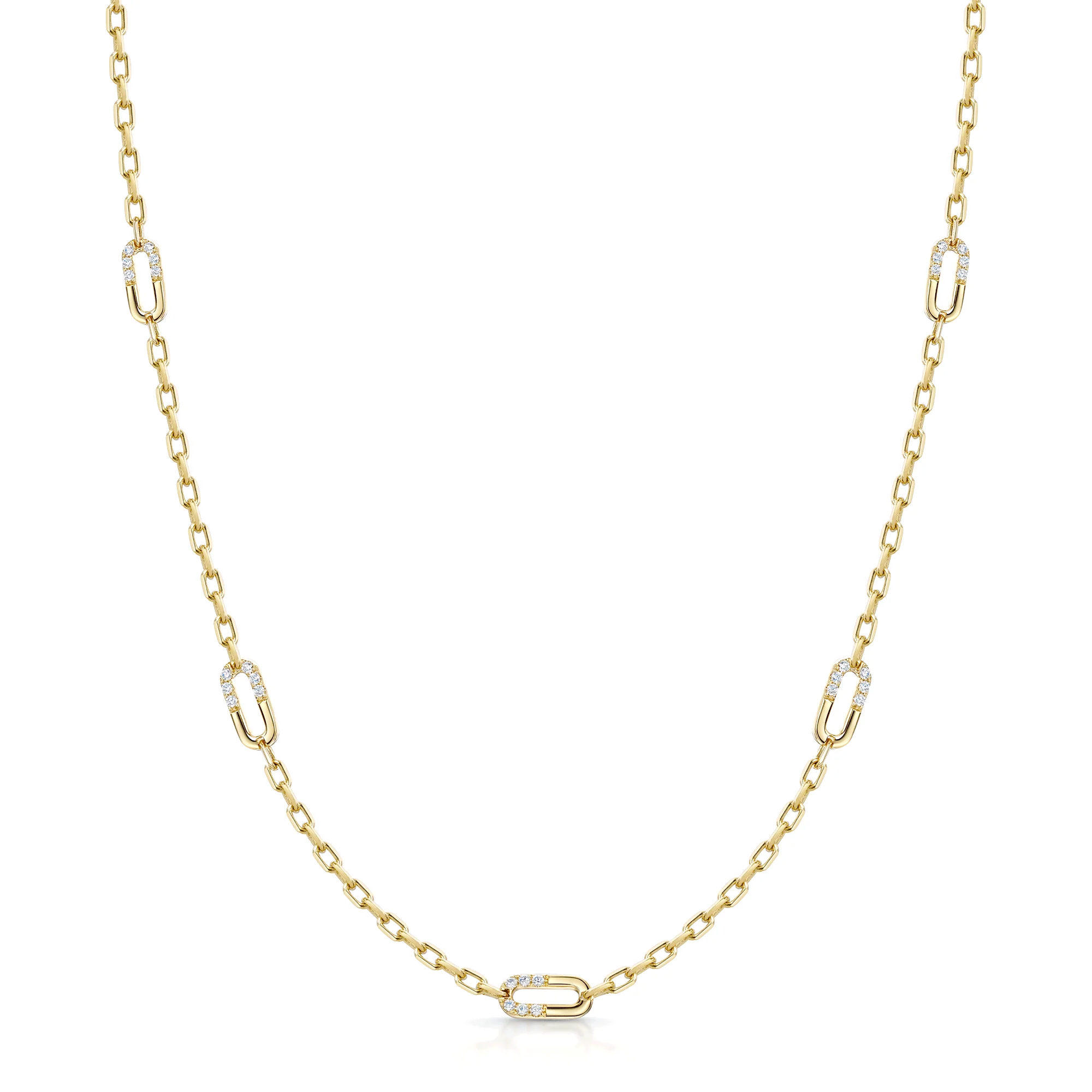 Verve Collection 18ct Yellow Gold Diamond Loop Necklace - Image 2