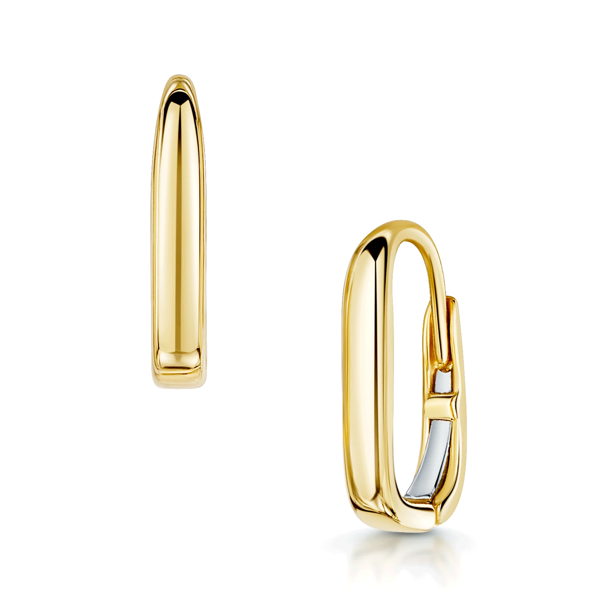 Verve Collection 18ct Yellow Gold Oval Cut Diamond Set Loop Drop Earrings - Image 5