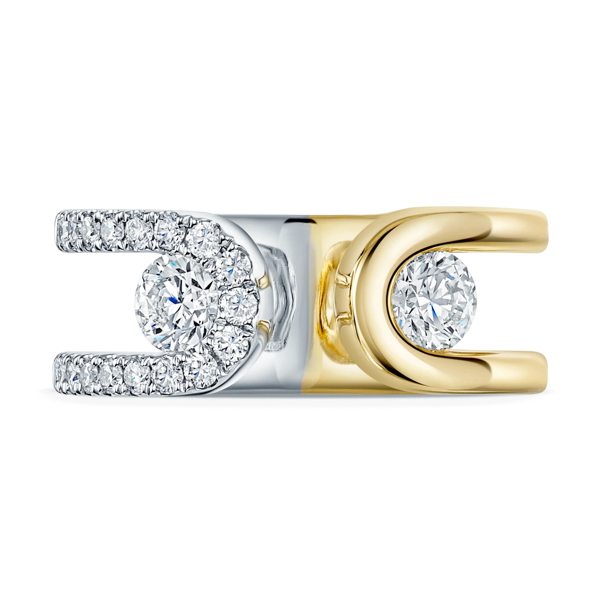 Verve Collection 18ct Yellow & White Gold GIA Certified Diamond Dress Ring - Image 2