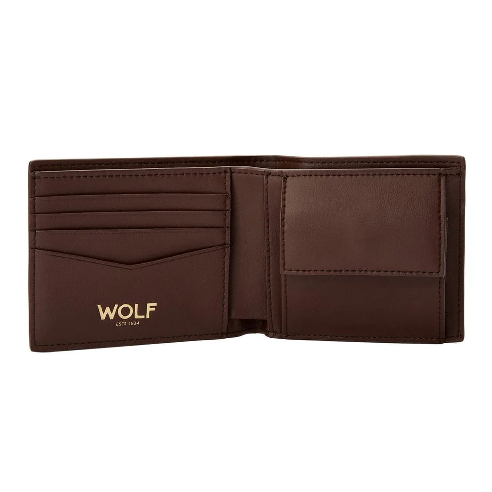 Signature Billfold And Coin Brown Recycled Wallet - Image 4