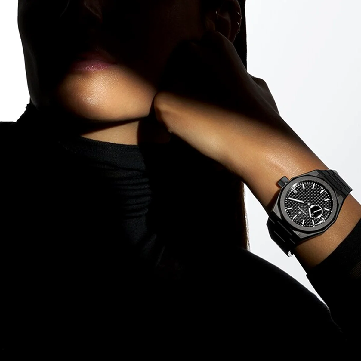 DEFY Skyline 41mm Black Ceramic Men's Automatic Bracelet Watch - Image 2
